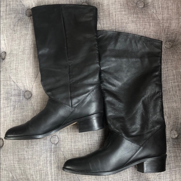 Taylor Shara Shoes - Taylor Shara Black Soft Leather Boots size 7.5